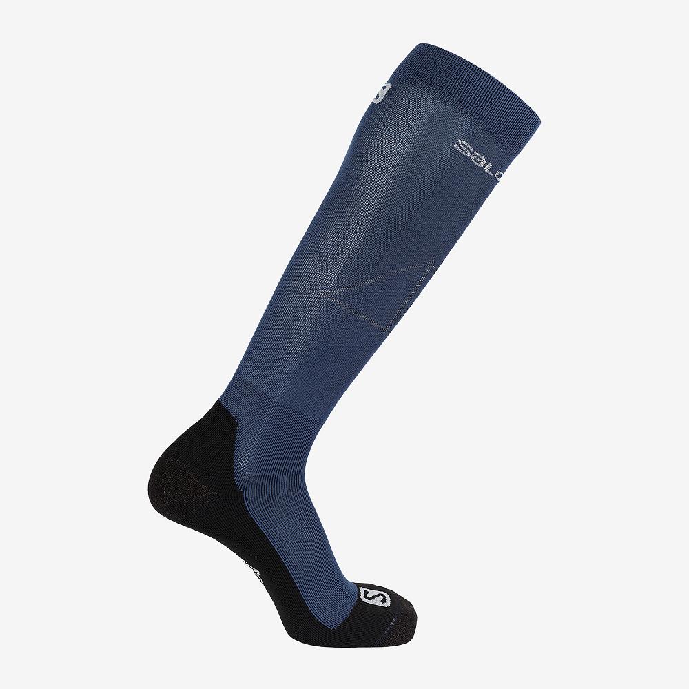 SALOMON QST Philippines - Men's Socks - Navy | 829473-ASJ